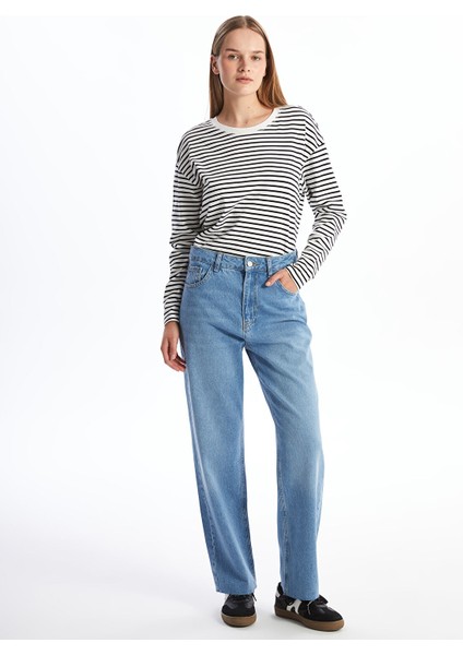 Yeni Sezon Straight Fit Kadın Jean Pantolon