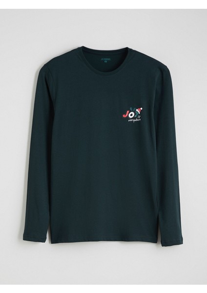 Yeni Sezon Standart Kalıp Yılbaşı Temalı Erkek Pijama Takımı fiyatları