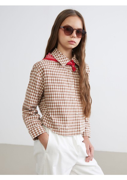 Yeni Sezon Ekose Kız Çocuk Gömlek