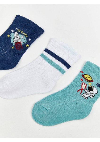 Yeni Sezon Desenli Erkek Çocuk Soket Çorap 3'lü fiyatları