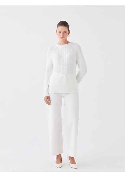 Yeni Sezon Bisiklet Yaka Kendinden Desenli Uzun Kollu Kadın Triko Kazak fiyatları