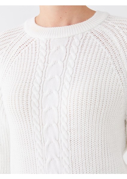 Yeni Sezon Bisiklet Yaka Kendinden Desenli Uzun Kollu Kadın Triko Kazak fırsatları