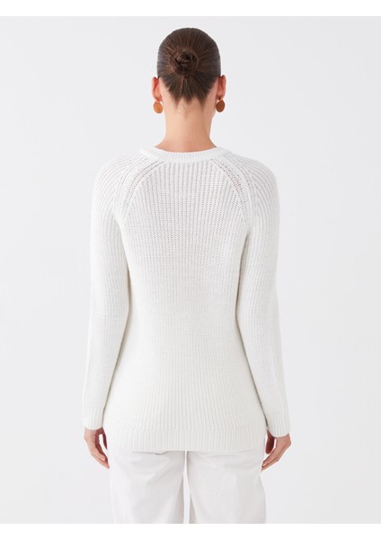 Yeni Sezon Bisiklet Yaka Kendinden Desenli Uzun Kollu Kadın Triko Kazak indirimleri