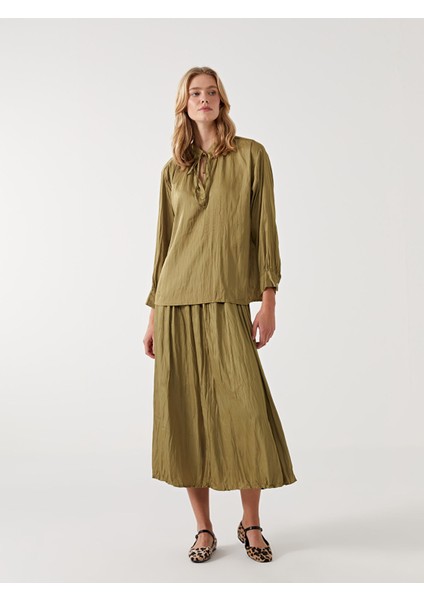 Yeni Sezon Bağlamalı Yaka Kadın Bluz fiyatları