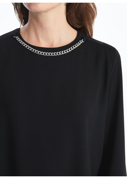 Yeni Sezon Bisiklet Yaka Kadın Bluz modelleri