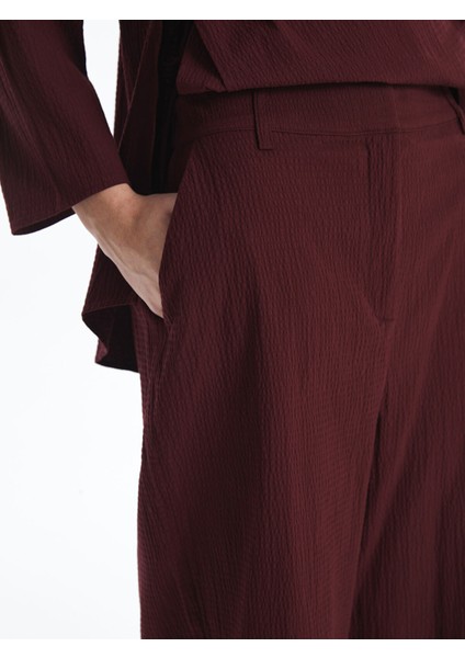 Yeni Sezon Beli Lastikli Dokulu Kadın Pantolon modelleri