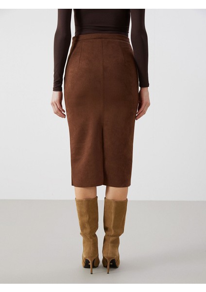 Yeni Sezon Beli Fermuarlı Süet Kadın Etek fırsatları
