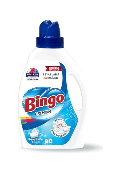 Bingo Sıvı Deterjan 2600 Ml, Renkli & Beyaz, Beyaz Sabun