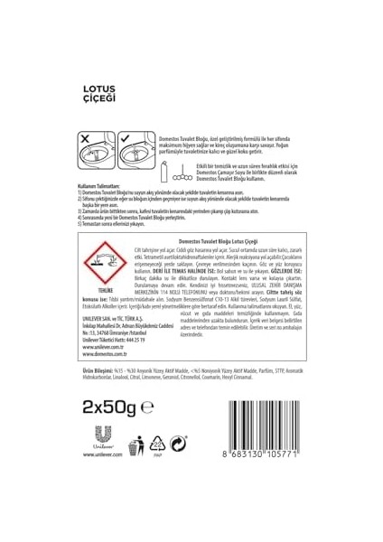 Domestos Tuvalet Bloğu Lotus Çiçeği 100 Gram fiyatları