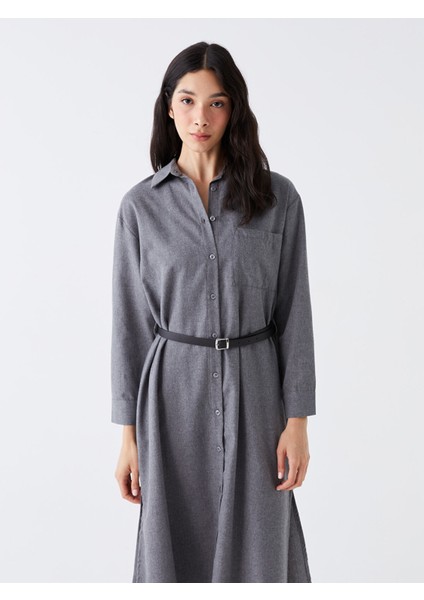 Yeni Sezon Düz Uzun Kollu Kadın Gömlek Elbise fiyatları