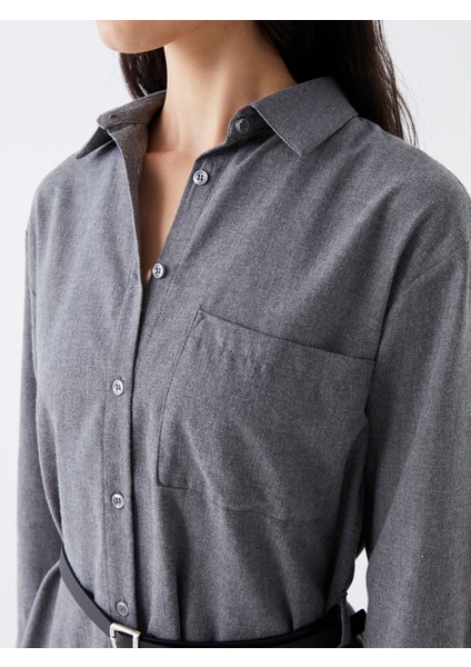 Yeni Sezon Düz Uzun Kollu Kadın Gömlek Elbise fırsatları