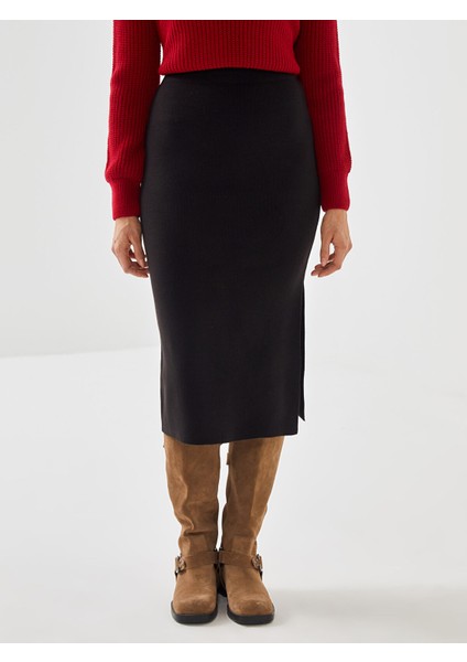 Yeni Sezon Beli Lastikli Kadın Triko Etek fiyatları