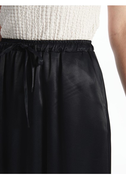 Yeni Sezon Beli Lastikli Düz Poplin Kadın Etek modelleri