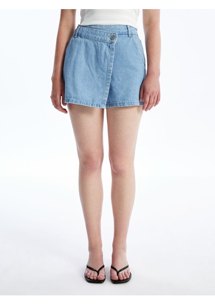 Yeni Sezon Standart Fit Kadın Jean Şort Etek fiyatları