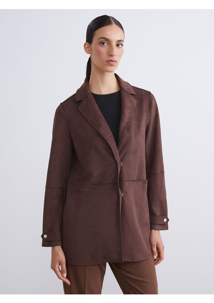 Yeni Sezon Kadın Süet Blazer Ceket