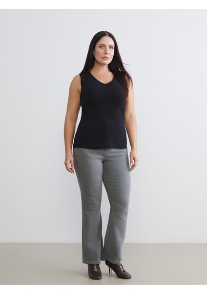 Yeni Sezon Büyük Beden V Yaka Kadın Atlet 2'li fırsatları