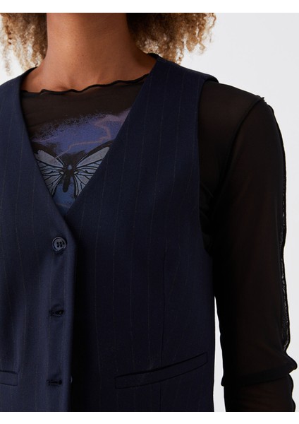 Yeni Sezon V Yaka Çizgili Kadın Klasik Yelek fırsatları