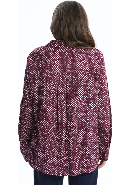 Yeni Sezon Gömlek Yaka Desenli Kadın Bluz indirimleri