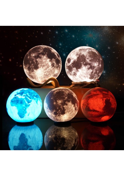 Moonglow Sphere Lamp – Ay Yüzeyi LED Masa Lambası