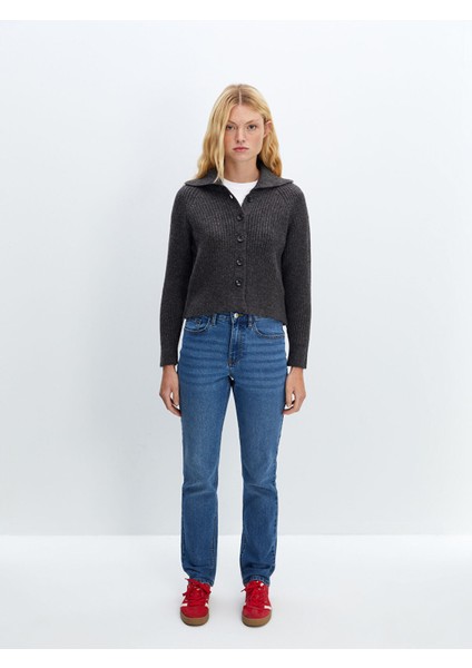 Yeni Sezon Ceket Yaka Dokulu Kadın Triko Hırka fiyatları