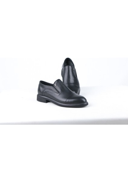71138-1 Siyah Günlük Erkek Deri Ayakkabı