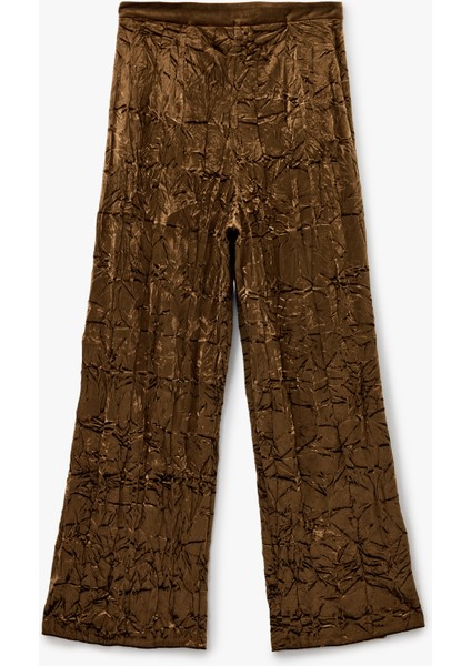 Cepli Pileli Geniş Paça Dokulu Kadife Pantolon fiyatları