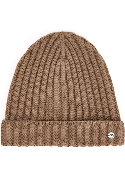 Örgü Desenli Tütün Rengi Merino Yün Su Itici Bere fırsatları