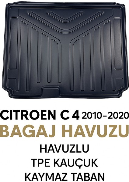 Citroën C4 2010–2020 Uyumlu 3D Bagaj Havuzu Premium fiyatları
