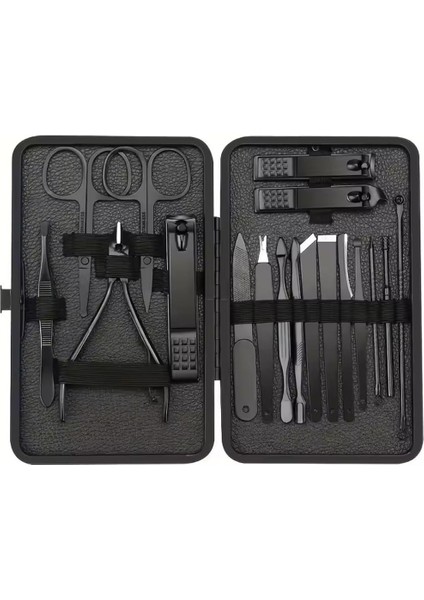 Paslanmaz Çeli̇k 18IN1 Profesyonel Mani̇kür Tirnak Bakim Seti̇