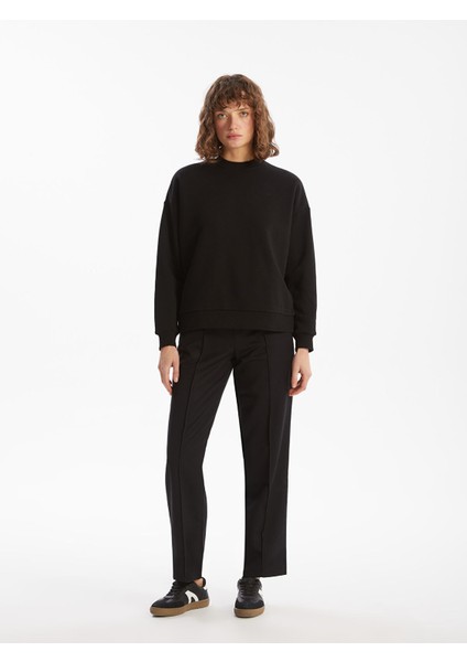 Yeni Sezon Bisiklet Yaka Oversize Kadın Kalın Sweatshirt fiyatları