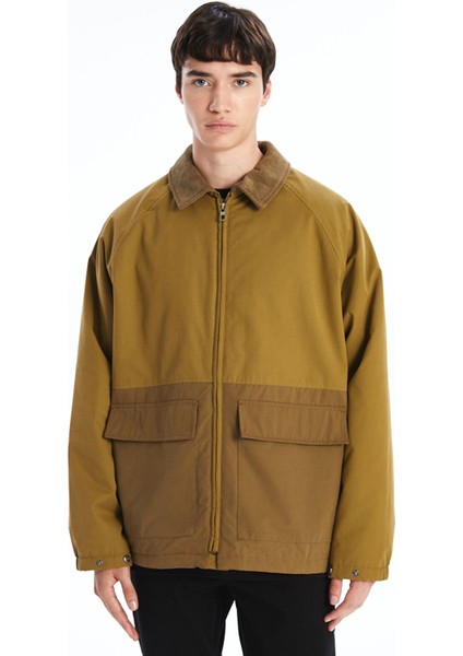 Yeni Sezon Rahat Kalıp Gömlek Yaka Erkek Mont