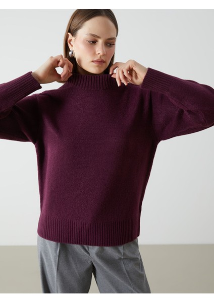 Yeni Sezon Dik Yaka Kadın Triko Kazak