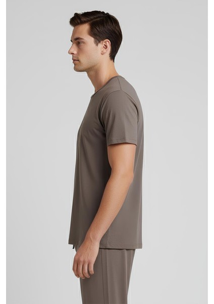 Erkek Kısa Kollu Basic Esnek Likralı Viskoz T-Shirt MAN01 fırsatları