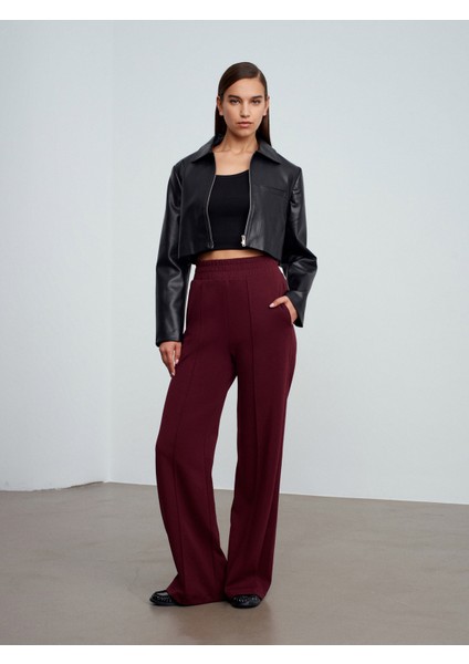 71925 Beli Lastikli Bol Eşofman-Bordo fiyatları