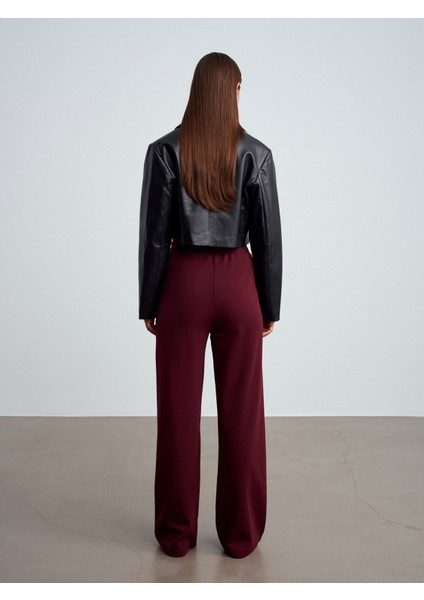 71925 Beli Lastikli Bol Eşofman-Bordo fırsatları