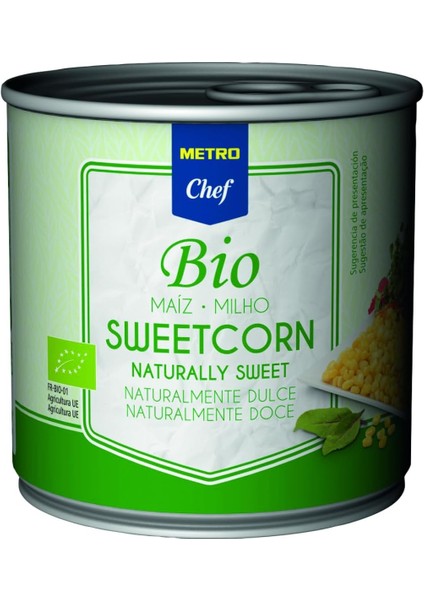 Metro Chef Bio Organik Tatlı Mısır Konservesi, 285 gr