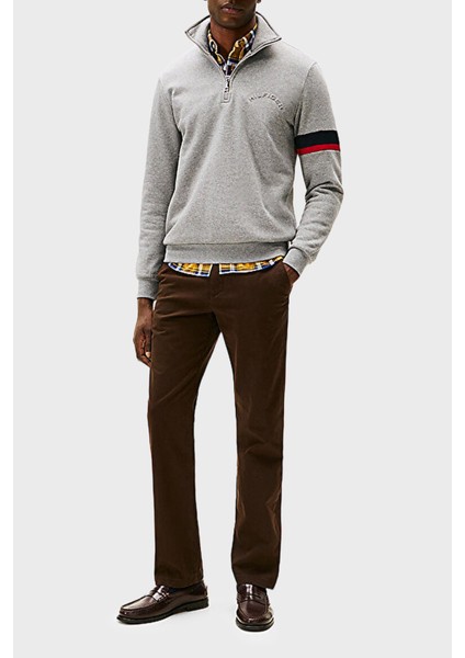 Pamuklu Regular Fit Fermuarlı Dik Yaka Sweat Erkek Sweat MW0MW40480 P91 modelleri