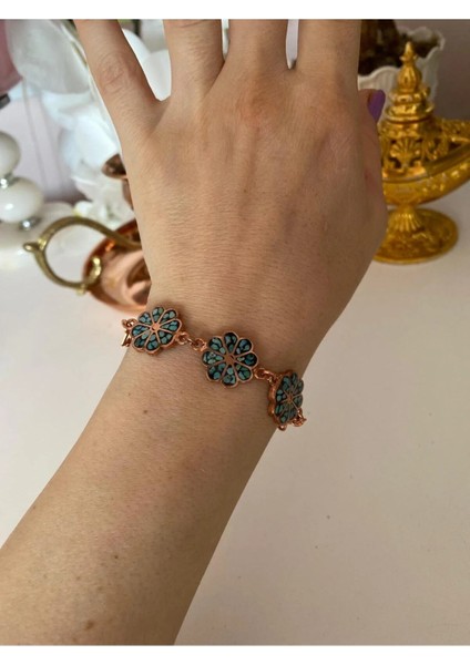 Firuze Taşlı Bakır Bileklik modelleri
