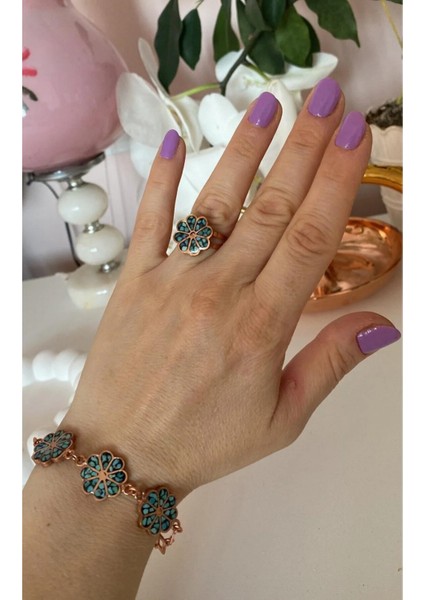 Firuze Taşlı Bakır Bileklik fırsatları