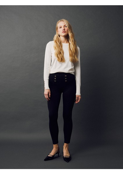 Yeni Sezon Kadın Ekstra Dar Fit Düz Pantolon