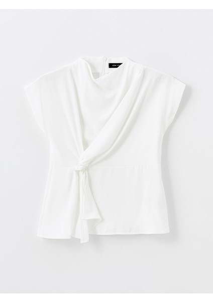 Yeni Sezon Kadın Dökümlü Yaka Düz Bluz indirimleri