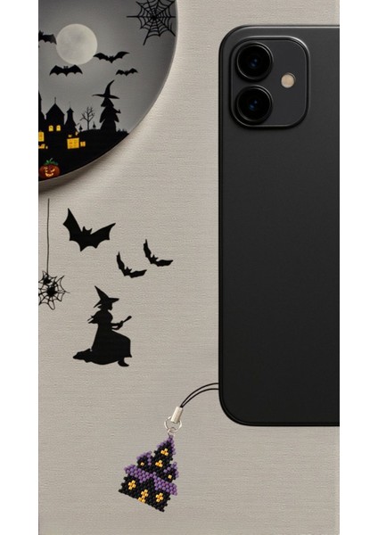 Miyuki Boncuk El Yapımı Perili Şato Telefon Çarmı - Charm Halloween Cadılar Bayramı
