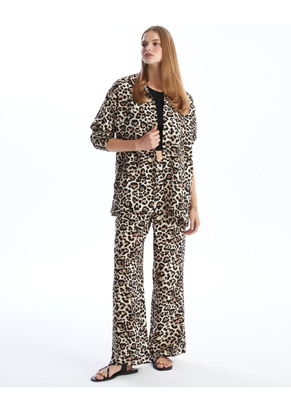 Yeni Sezon Leopar Desenli Oversize Kadın Gömlek fırsatları