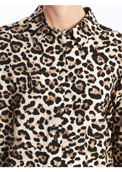 Yeni Sezon Leopar Desenli Oversize Kadın Gömlek indirimleri