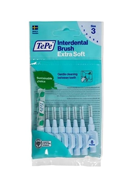 Tepe X-Soft 0.6 mm - Mavi Diş Arayüz Fırçası (1x 8 Adet) modelleri
