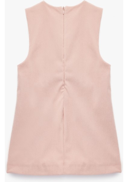 Nakış Detaylı V Yaka Kolsuz Kadife Jile Elbise fiyatları