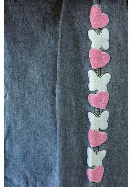 Kız Çocuk Pantolon Nakışlı Kelebek Detaylı modelleri