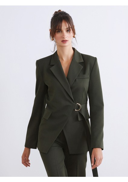 Yeni Sezon Kruvaze Yaka Kadın Blazer Ceket