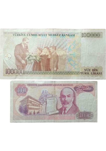 7. Emisyon 1.000.000 ve 100 Türk Lirası C Serisi Koleksiyon Kağıt Para fiyatları