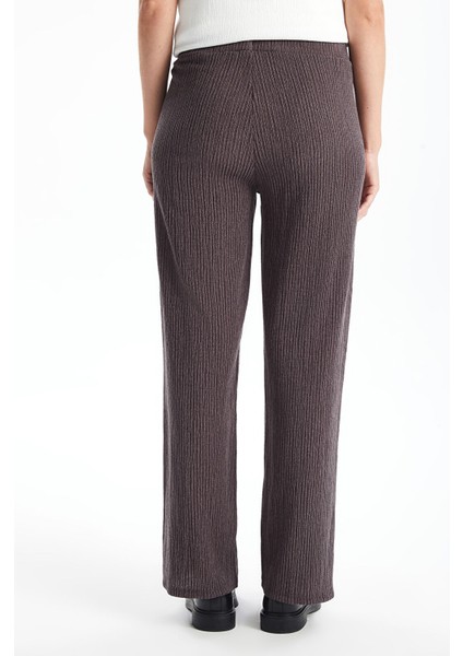 Yeni Sezon Beli Lastikli Düz Geniş Paça Kadın Pantolon fırsatları